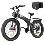 Eletric Bike for Adults, 750W Motor 48V 20Ah Removable Battery 26 Fat Tire Folding E-Bike Shimano 21-Speed MTB Cycling UL2849