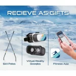 Aeroski 2.0 Ski Fitness Workout Machine with Recoil Spring Resistance, Gray - Image 4